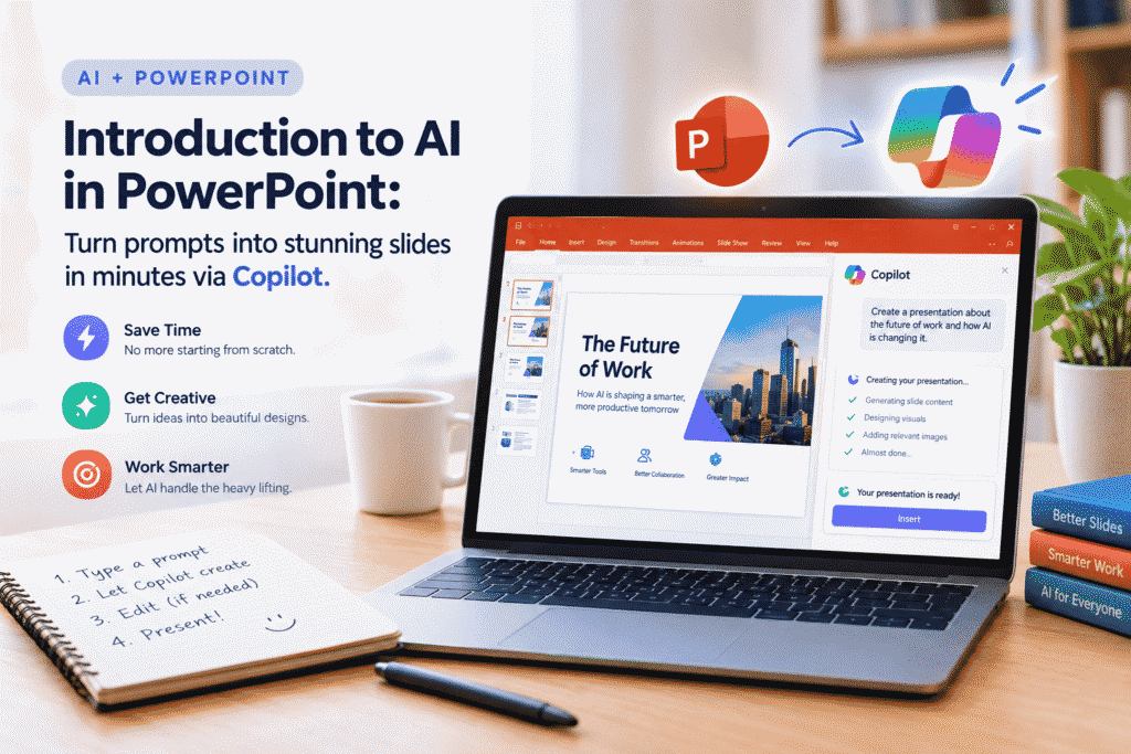 Introduction to AI in PowerPoint: Turn prompts into stunning slides in minutes via Copilot