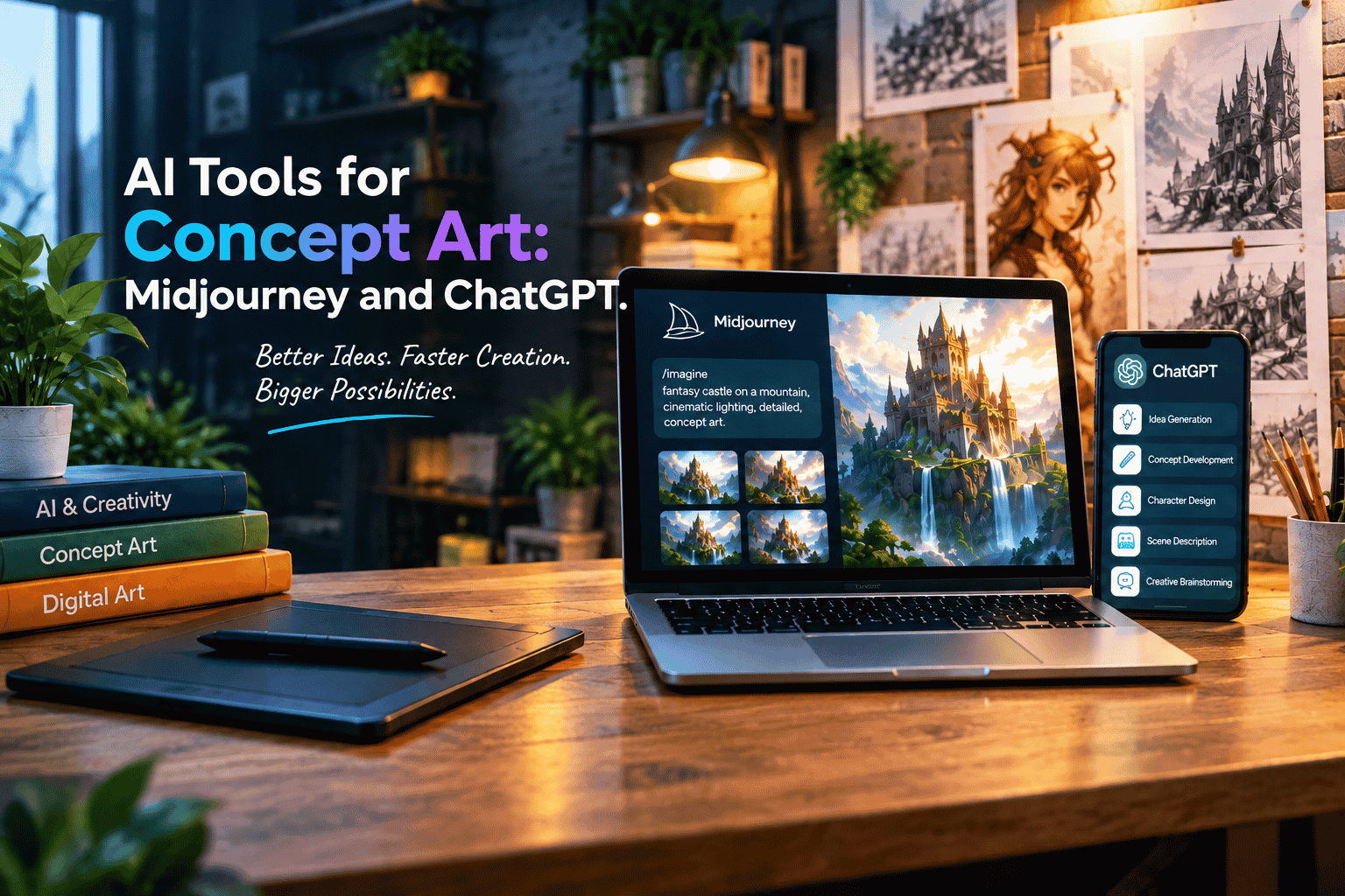 Ai Tools for Concept Art: Midjourney and Chat GPT