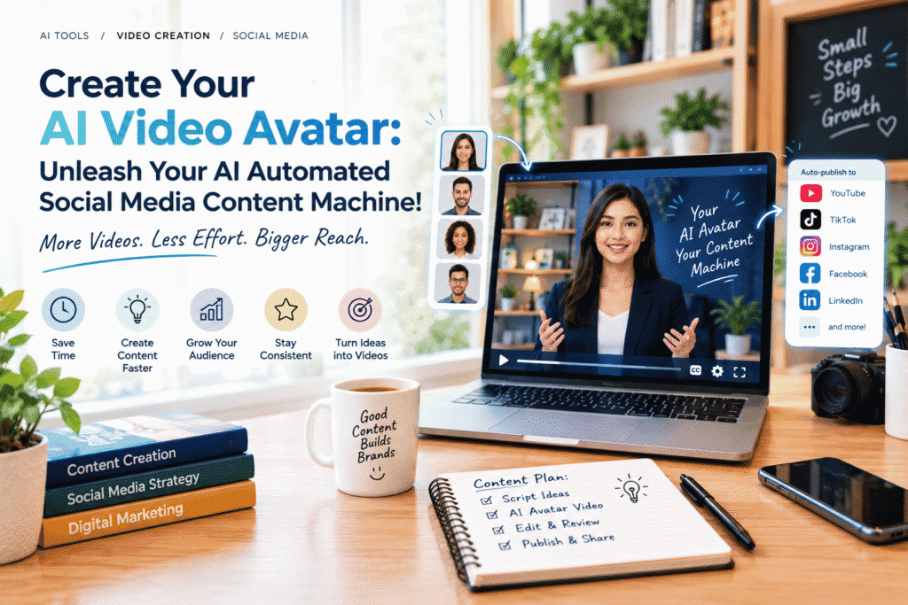 Create Your AI Video Avatar: Unleash Your AI Automated Social Media Content Machine!