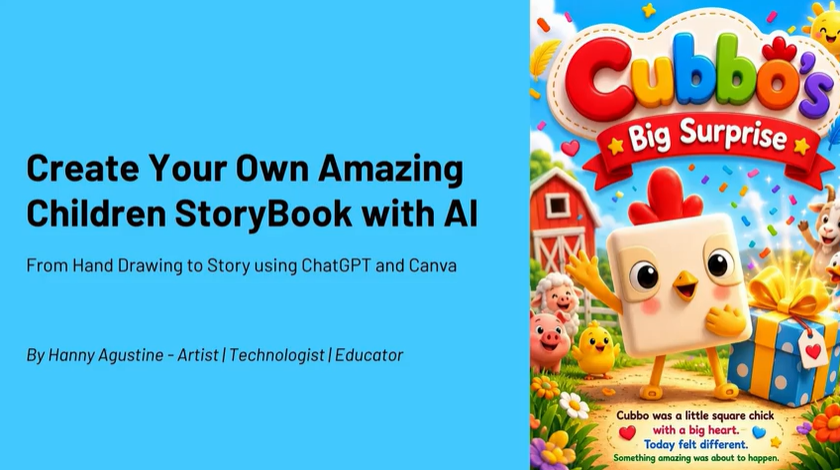 Create Your Own Amazing Children Storybook with AI – From Hand Drawing to Story Using ChatGPT+Canva