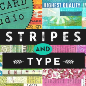 Postcard Studio: Monochromatic Stripes and Type