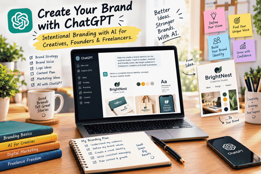 Create Your Brand with ChatGPT: Intentional Branding with AI for Creatives, Founders & Freelancers